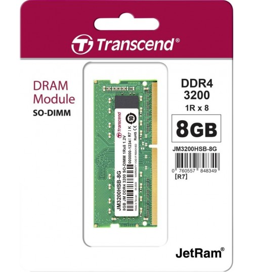 Transcend JETRAM DDR4 8GB PC 3200 SODIMM CL22 1.1V